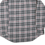 MOOSE CREEK Mens Grey & White Check Shirt XL Cotton Blend Casual Long Sleeve
