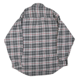 MOOSE CREEK Mens Grey & White Check Shirt XL Cotton Blend Casual Long Sleeve