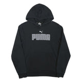 PUMA Mens Black Hoodie S Cotton Blend Pullover Casual Sportswear