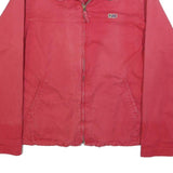 NAPAPIJRI Mens Red Cotton Jacket XL Plain Zip Casual Everyday Wear