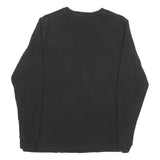 LEVI'S Mens Black Camouflage Graphic T-Shirt S Long Sleeve Crew Neck Cotton