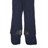 MOTHER KARENS Womens Blue & Navy Polyester Blend Regular Straight Woven Trousers