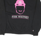 CHAMPION Mens Black Pink Whitney Crew Neck M Sweatshirt Graphic Print Cotton
