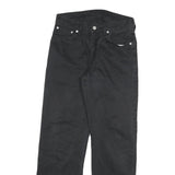 LEVI'S Mens Regular Zip Cotton Blend Black Waist W28 L29 Trousers Straight Fit