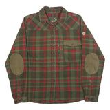 PARFORCE Womens Green & Red Checked Shirt L Cotton Blend Button Cuff