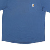 CARHARTT Mens Blue Pocket T-Shirt XL Short Sleeve Crew Neck Workwear Casual