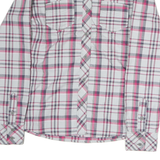THE NORTH FACE Womens White & Pink Checked Cotton Shirt M Casual Stylish