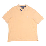 CHAPS Mens Peach Short Sleeve Plain Cotton Polo Shirt XL Classic Fit