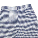 DINO VALIANO Womens Shorts Blue & White Check M W30 Casual Summer Lightweight