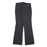 DICKIES Womens Cotton Blend Black Slim Bootcut Trousers W30 L30 Workwear