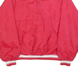 HARTWELL Mens Red Nylon Button Up Regular Fit Jacket L Sports Style