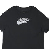 NIKE Mens Black Graphic T-Shirt L Short Sleeve Crew Neck Cotton Blend