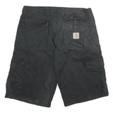 CARHARTT Mens Black Cargo Shorts 2XL W36 Cotton Blend Utility Workwear