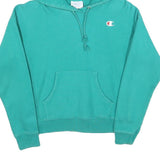 CHAMPION REVERSE WEAVE Womens Turquoise Pullover Hoodie S Casual Wear