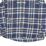 JACHS Mens Blue White & Red Checked Shirt XL Cotton Blend Casual Long Sleeve