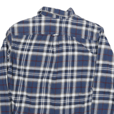 JACHS Mens Blue White & Red Checked Shirt XL Cotton Blend Casual Long Sleeve