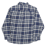 JACHS Mens Blue White & Red Checked Shirt XL Cotton Blend Casual Long Sleeve