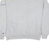 CHAMPION Mens Grey Greek Letters Crew Neck XL Applique Cotton Blend Sweatshirt