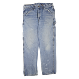 DICKIES Mens Blue Regular Fit Straight Denim Jeans W36 L32 Workwear Zip Closure