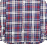 TOMMY HILFIGER Mens Blue Red White Check Shirt XL Casual Cotton Long Sleeve