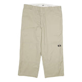 DICKIES Mens Cotton Beige Loose Fit Straight Trousers W40 L30 Workwear Durable