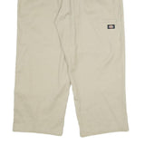 DICKIES Mens Cotton Beige Loose Fit Straight Trousers W40 L30 Workwear Durable