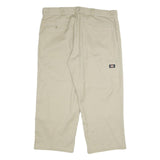 DICKIES Mens Cotton Beige Loose Fit Straight Trousers W40 L30 Workwear Durable