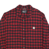 CARHARTT Womens Red & Black Check Shirt 2XL Rugged Flex Button-Down Long Sleeve