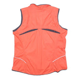 NIKE Womens Red Sleeveless Jacket XL Polyester Blend Zip Plain Sportswear