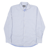 BOSS Mens Blue Slim Fit Shirt L Cotton Blend Business Formal Long Sleeve