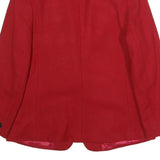 DUMAS Womens Red & Black Wool Button Jacket UK 12 Tailored Plain Stylish