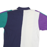 CHAPS RALPH LAUREN Mens Blue & Green & Purple & White Short Sleeve Striped L