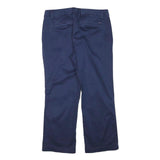 TOMMY HILFIGER Womens Cotton Blend Navy Blue Regular Straight Trousers W31 L25