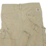 CARHARTT Mens Shorts Beige Casual Cargo Relaxed Fit M W30 Workwear Pockets