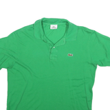 LACOSTE Mens Green Short Sleeve Crocodile Logo Polo Shirt M Cotton Blend Classic
