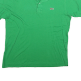 LACOSTE Mens Green Short Sleeve Crocodile Logo Polo Shirt M Cotton Blend Classic