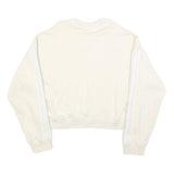ADIDAS Womens Cream & White Crew Neck UK 16 Sweatshirt Cotton Blend Casual