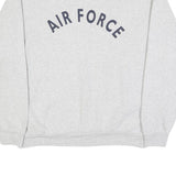 Womens Grey Cotton Blend Sweatshirt Air Force Crew Neck L Casual Pullover