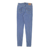LEVI'S Womens Blue Slim Skinny Denim Rinse W25 L28 Slim Fit Zip Jeans
