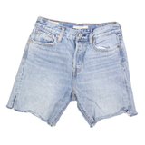 LEVI'S Womens Denim Blue Casual Cut-Off Shorts Size S W26 Classic Fit