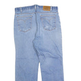 LEVI'S Womens Blue Regular Fit Straight Denim Light W35 L28 Zip Jeans