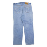 LEVI'S Womens Blue Regular Fit Straight Denim Light W35 L28 Zip Jeans