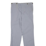 Mens Grey & Yellow Polyester Blend Straight Leg Trousers W32 L33 Regular Fit Zip