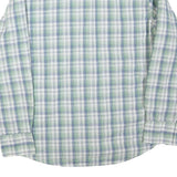 WRANGLER Mens Blue & Green Check Shirt M Classic Fit Cotton Blend Casual