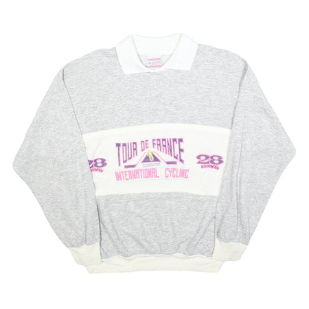 TORTONI Womens Grey & White Tour De France International Cycling Collar M