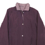 Womens Purple Jacket UK 16 Polyester Blend Zip Plain Warm Casual Outerwear