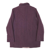 Womens Purple Jacket UK 16 Polyester Blend Zip Plain Warm Casual Outerwear
