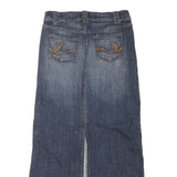 EUNINA Womens Blue Denim Midi Straight Skirt M Cotton Blend Casual Comfortable
