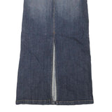 EUNINA Womens Blue Denim Midi Straight Skirt M Cotton Blend Casual Comfortable
