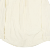 NAUTICA Mens Cream Plain Shirt L Cotton Blend Button-Down Collar Long Sleeve